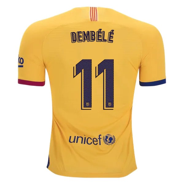 Camiseta Barcelona NO.11 O.Dembele 2ª 2019-2020 Amarillo